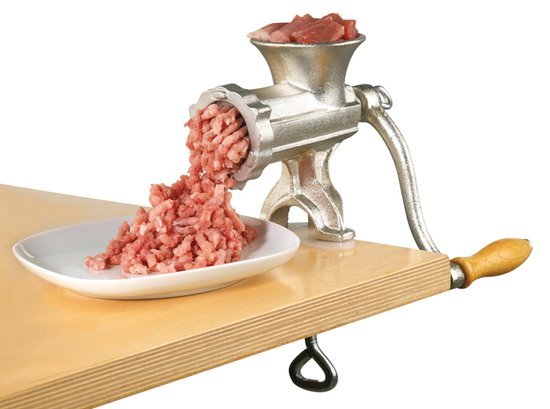 Vleesmolen met tafelklem – no. 5