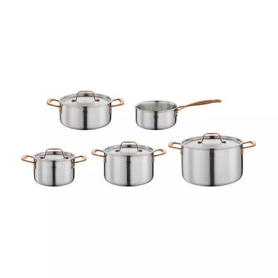 Gourmet Pannenset Roségoud 5-delig