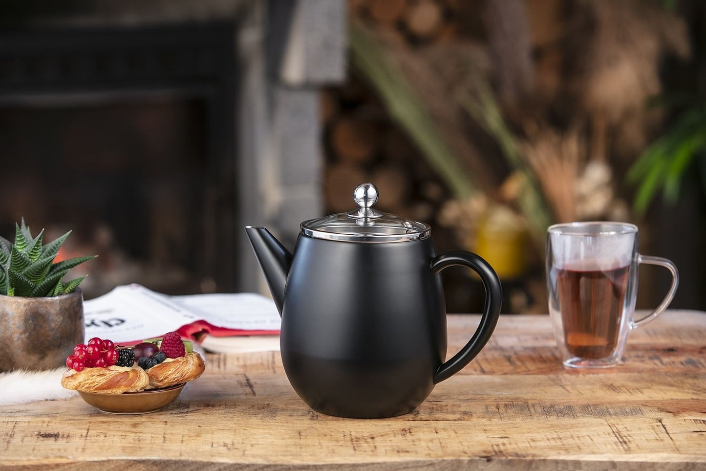 Duet Eva Theepot 1.1 Liter – Mat Zwart