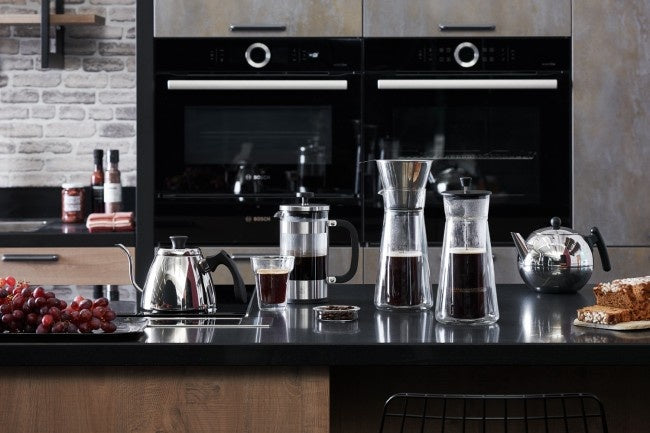 Duet Bella Ronde Vlakke Bodem Theepot 1.2 Liter – RVS met Zwart