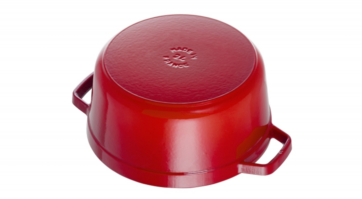 Ronde Braadpan Kersenrood 24 cm