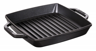 Grillpan met 2 grepen Zwart 23 x 23 cm