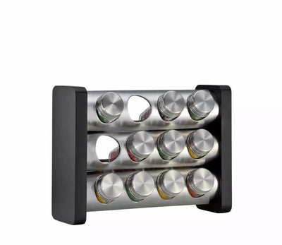 Küchenprofi Kruidenrek Rechthoekig Zwart met 12 potjes