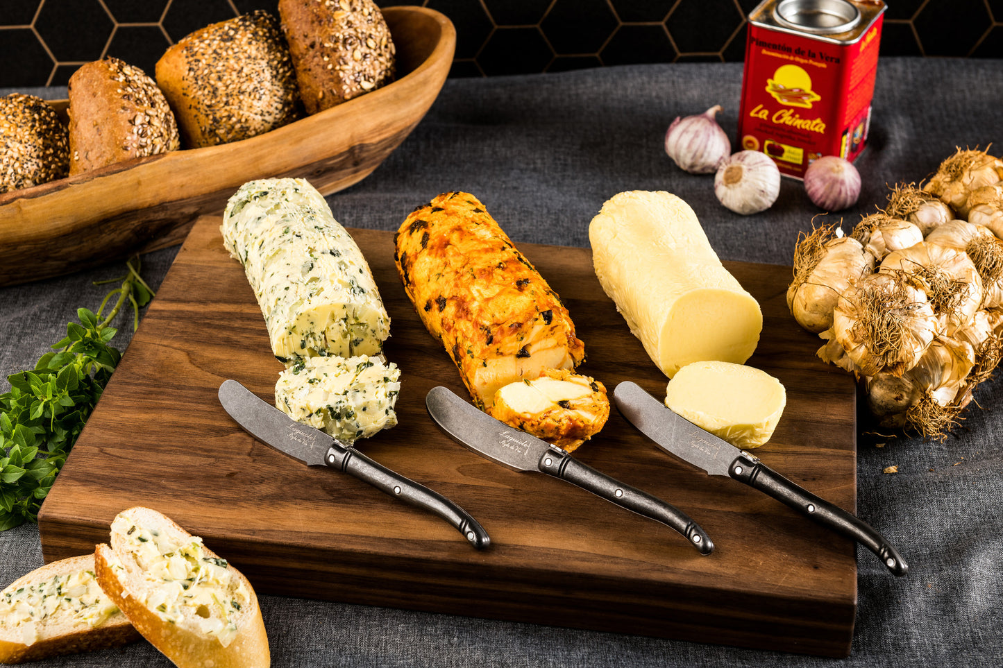 Botermessen Premium Line Black Stonewash 4-delig