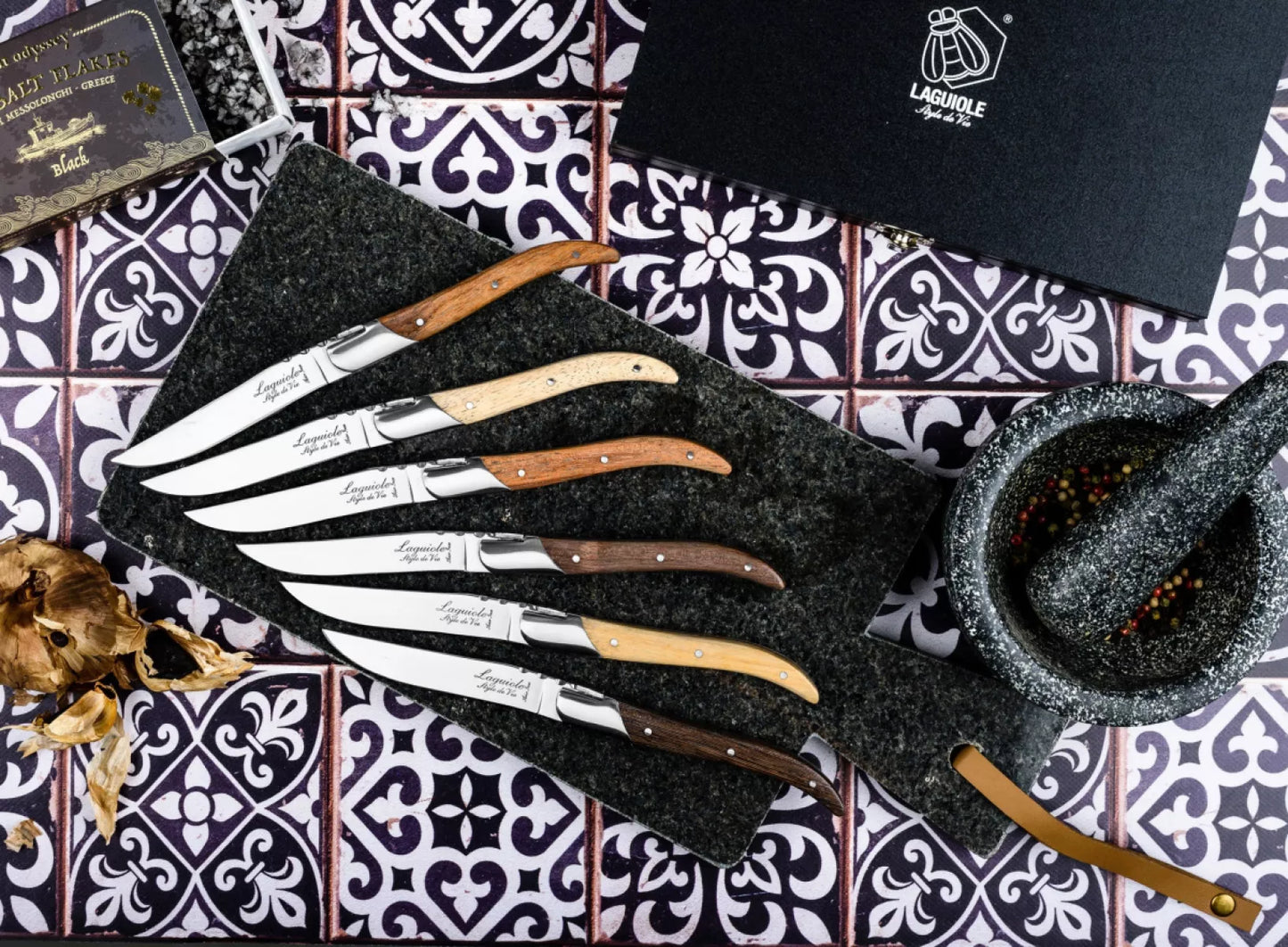 Laguiole Style de Vie Steakmessen Luxury Line Gemengd Hout 6-delig