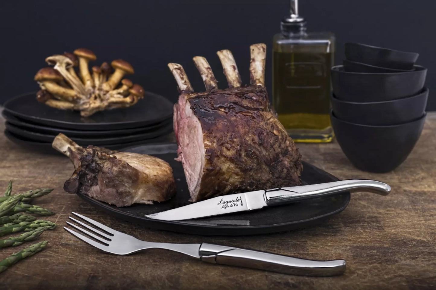 Laguiole Style de Vie Steakmessen Luxury Line RVS 6-delig