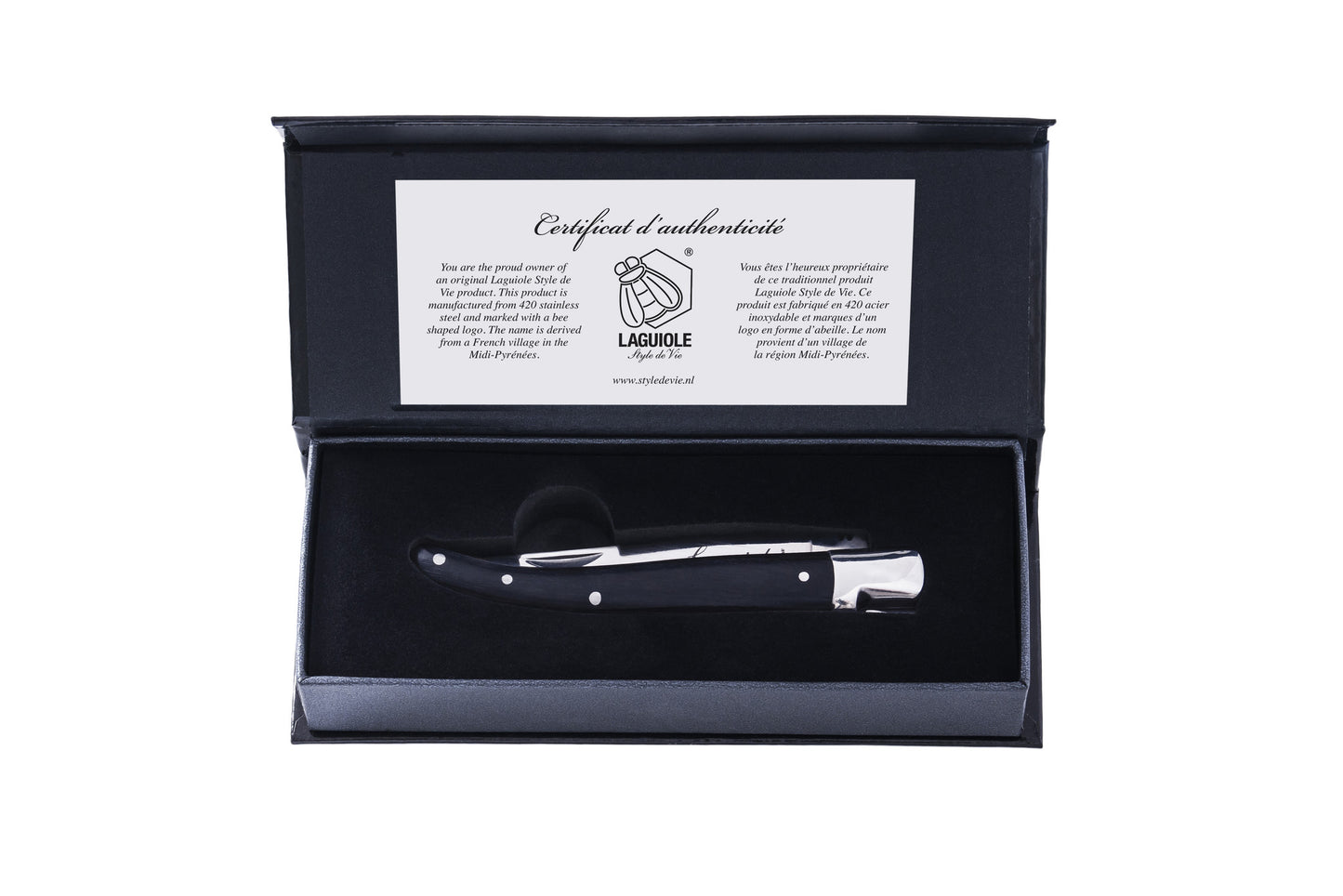 Zakmes Luxury Line Zwart Ebbenhout