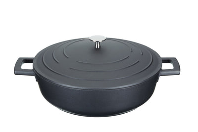 Lage Braadpan Zwart Gietaluminium 28 cm