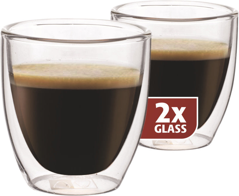 Dubbelwandig Glas Espresso 80 ml - set 2 stuks