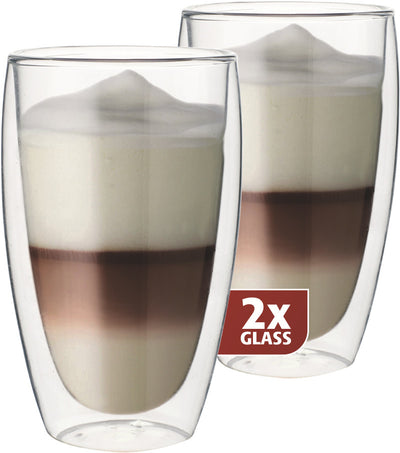 Dubbelwandig Glas Latte 380 ml - set 2 stuks