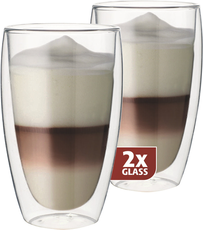 Dubbelwandig Glas Latte 380 ml - set 2 stuks