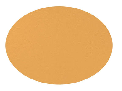 Placemat Ovaal Lederlook Camel