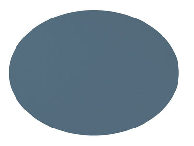 Placemat Ovaal Lederlook Blauw