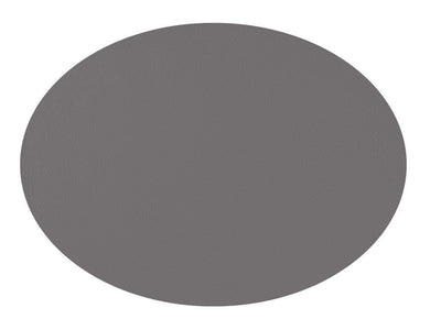 Placemat Ovaal Lederlook Grijs