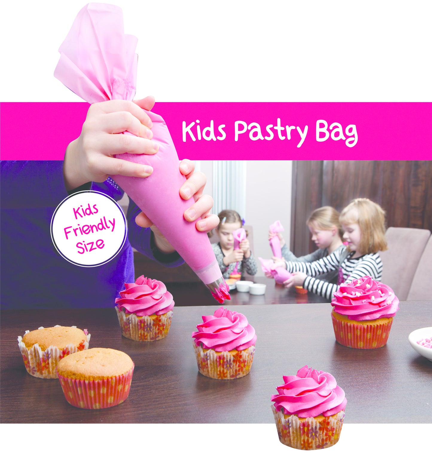 Spuitzak Kids Roze 30x17cm – 10 stuks