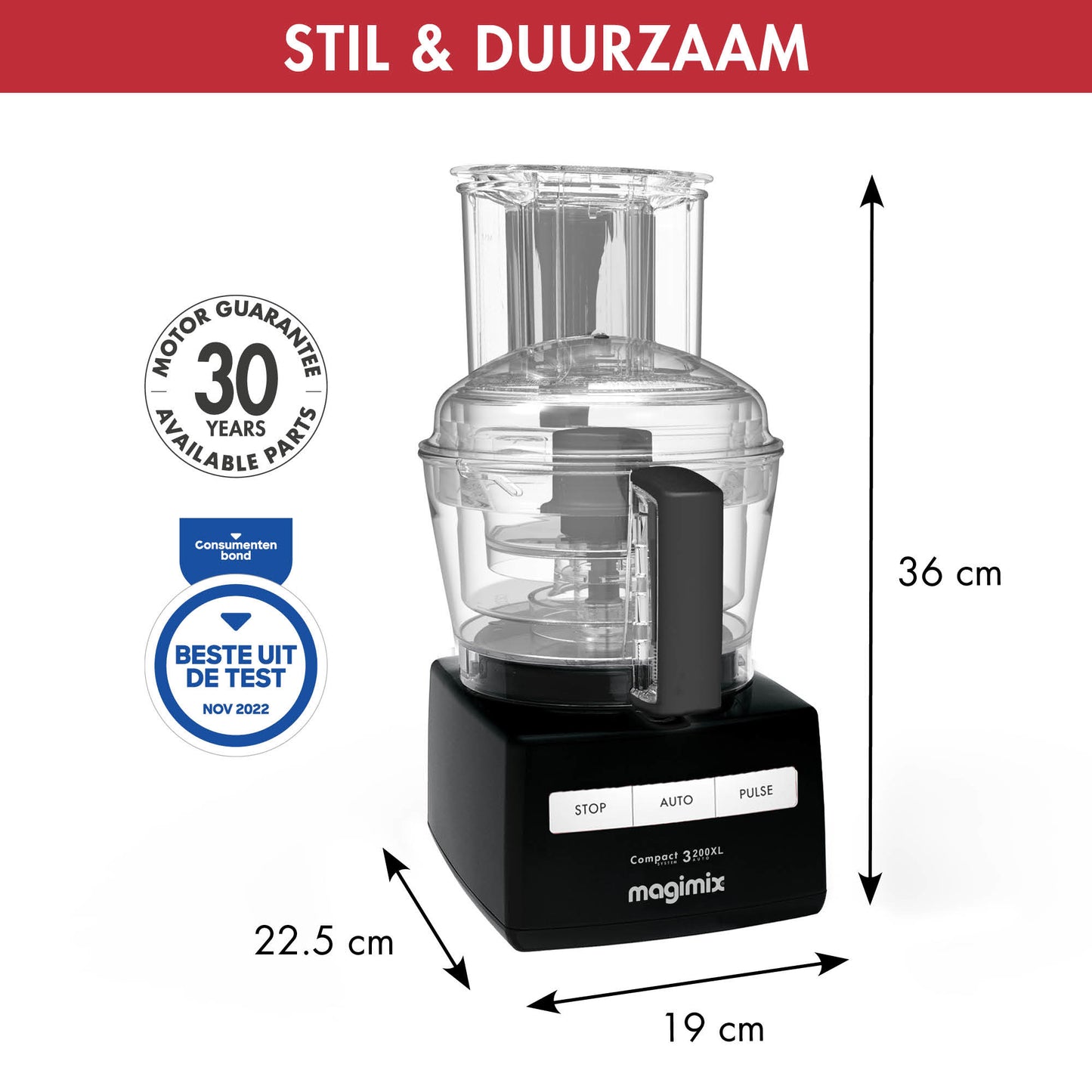 3200XL Foodprocessor Zwart