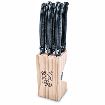 Steakmessen Premium Line Black Stonewash 1.8 mm 6-delig