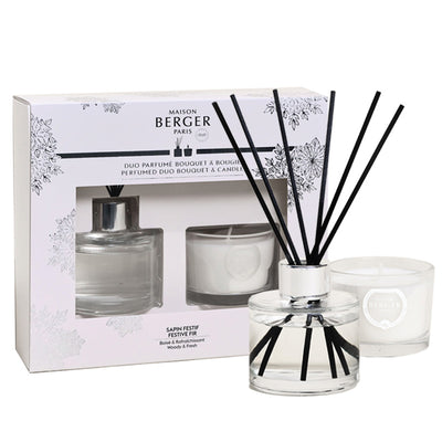 Giftset Winter Geurstokjes & Geurkaars - Festive Fir