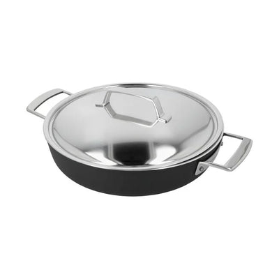 Alu Pro Ceraforce Lage Hapjespan met Deksel 28 cm