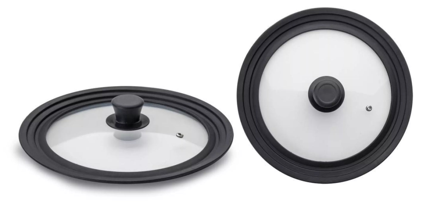 Ibili Glazen Deksel met Siliconen Rand 24-26-28 cm