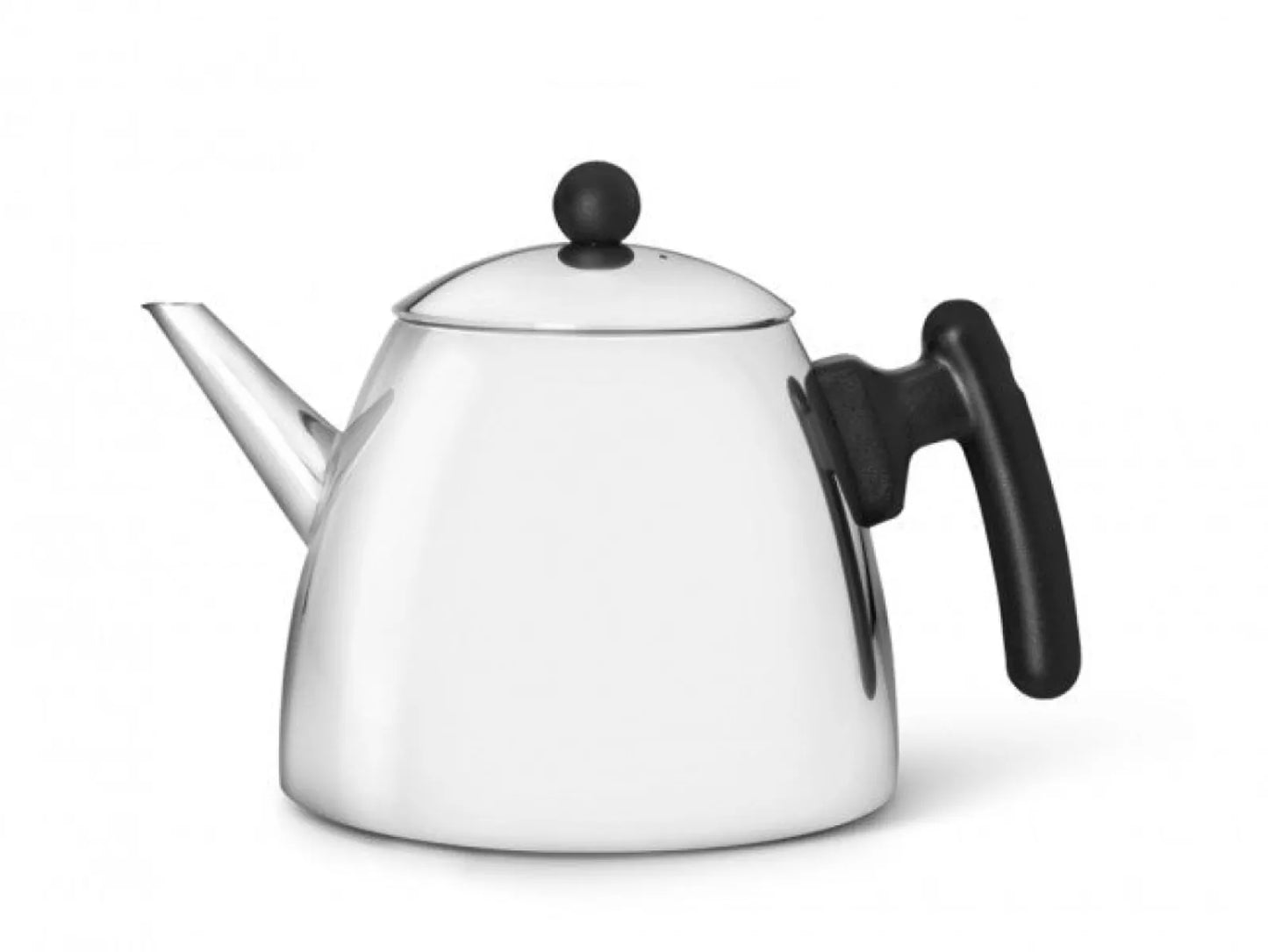 Bredemeijer Duet Classic Theepot 1.2 Liter – RVS met Zwart