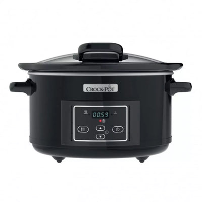 Crockpot Slowcooker Zwart met Klapdeksel - 4.7 Liter