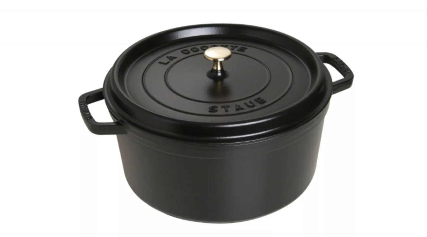 Staub Ronde Braadpan Zwart 30 cm