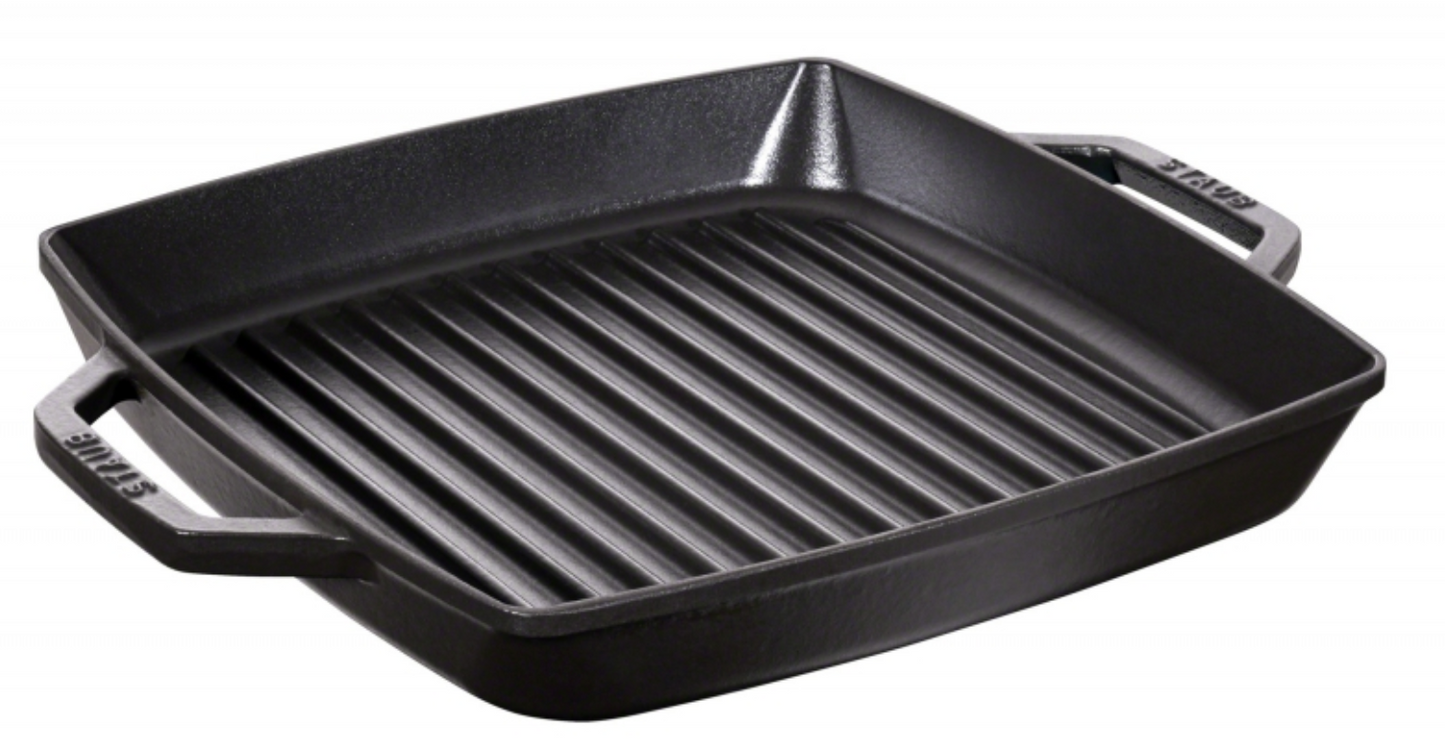 Grillpan met 2 grepen Zwart 28 x 28 cm