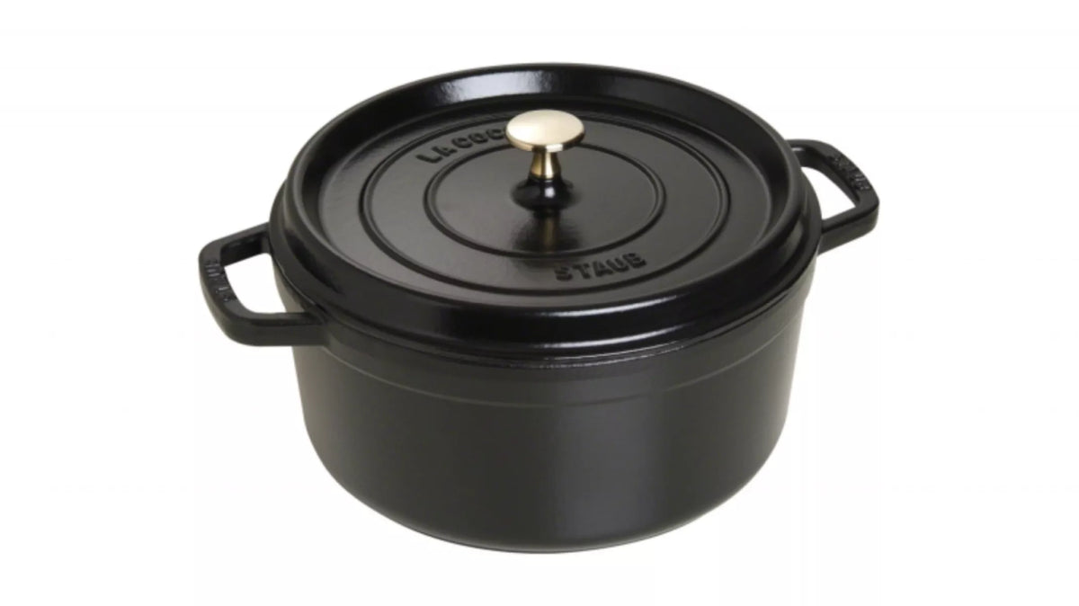 Staub Ronde Braadpan Zwart 26 cm