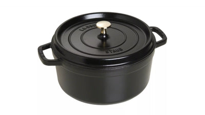 Staub Ronde Braadpan Zwart 26 cm