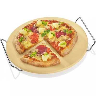 Küchenprofi Pizzasteen Rond met Rek