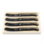 Laguiole Style de Vie Botermessen Premium Line Black Stonewash 4-delig