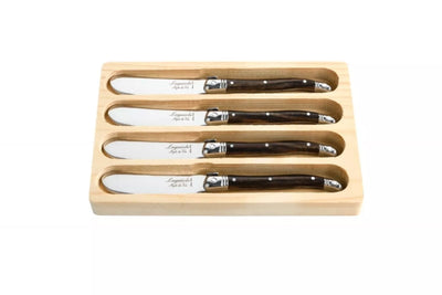 Laguiole Style de Vie Botermessen Premium Line Dark Wood 4-delig