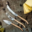 Laguiole Style de Vie Kaasmessen Luxury Line Eikenhout Stonewash 3-delig V2