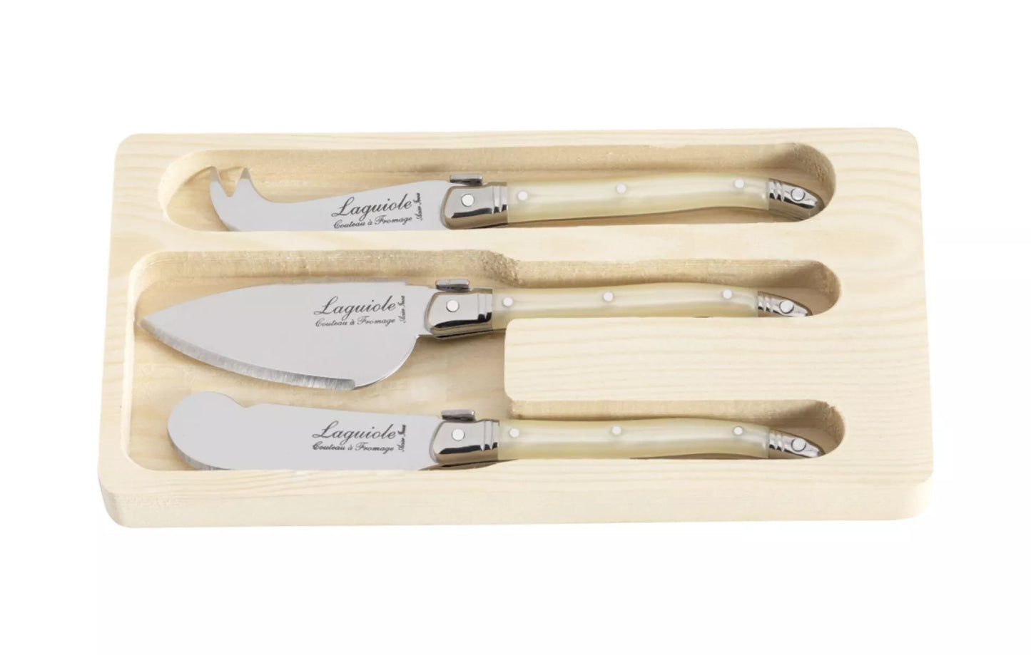 Laguiole Style de Vie Kaasmessen Premium Line Parelmoer 3-delig
