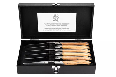 Laguiole Style de Vie Steakmessen Luxury Line Eikenhout Stonewash 6-delig