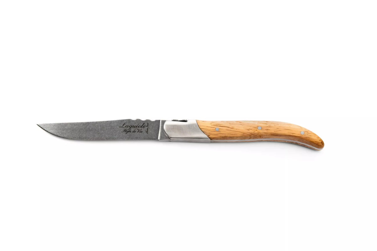 Laguiole Style de Vie Steakmessen Luxury Line Eikenhout Stonewash 6-delig