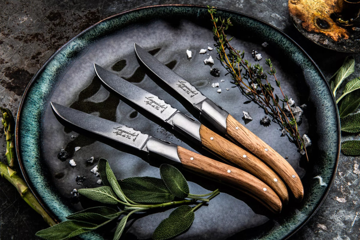 Laguiole Style de Vie Steakmessen Luxury Line Eikenhout Stonewash 6-delig