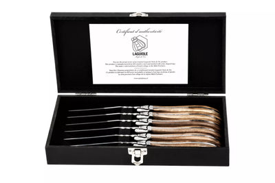 Laguiole Style de Vie Steakmessen Luxury Line Olijfhout 6-delig