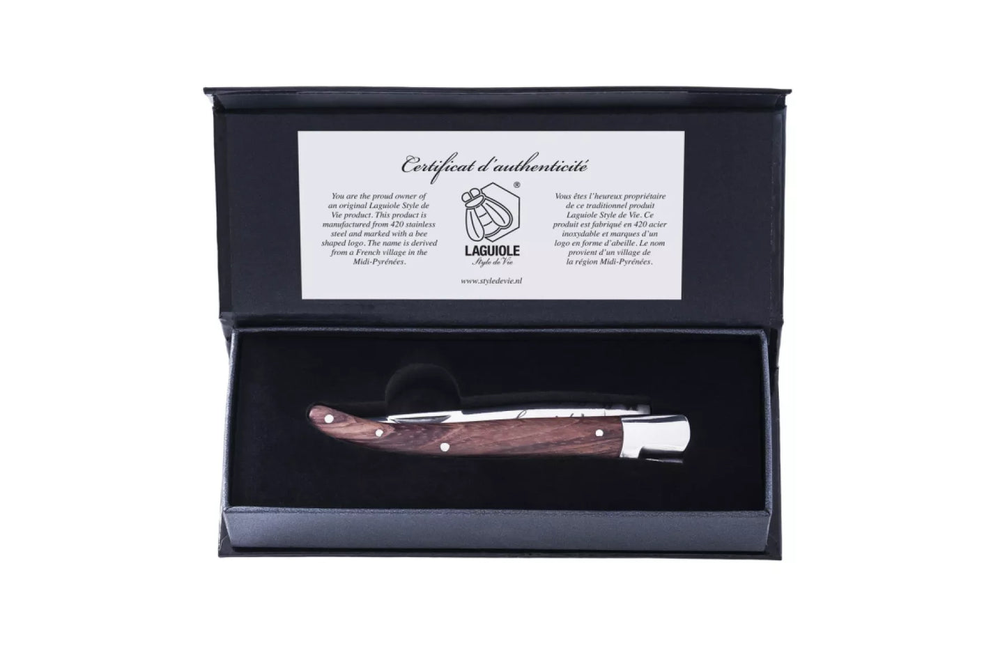 Laguiole Style de Vie Zakmes Luxury Line Rozenhout