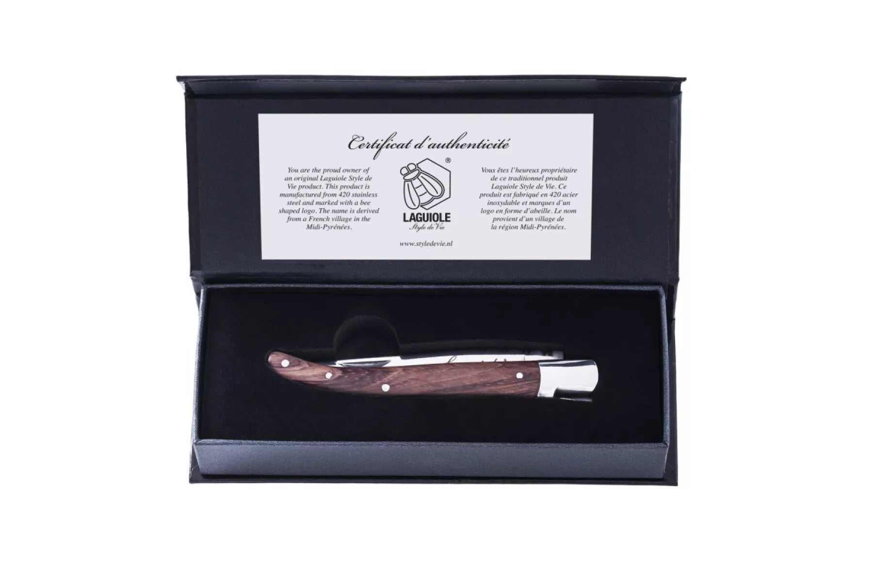 Laguiole Style de Vie Zakmes Luxury Line Rozenhout