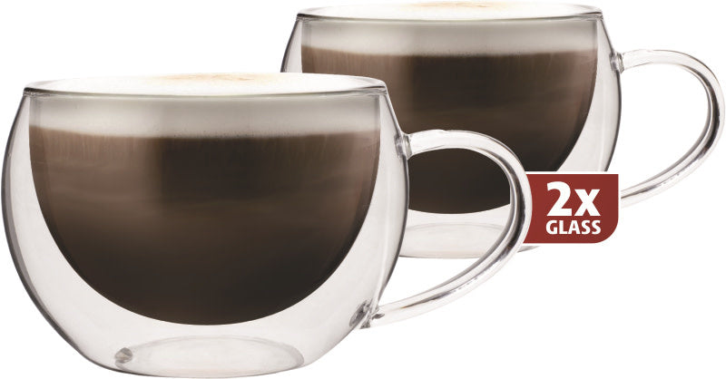 Dubbelwandig Glas Cappuccino 300 ml - set 2 stuks