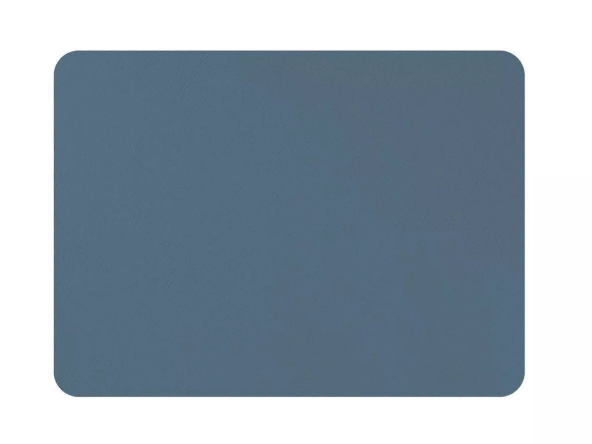 ZicZac Placemat Rechthoekig Lederlook Blauw