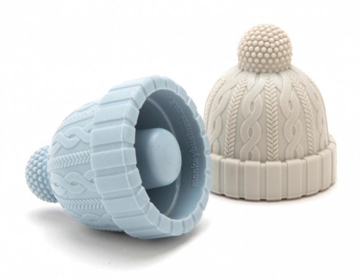 Beanie Wijnstoppers Blauw & Grijs - set met 2 stuks