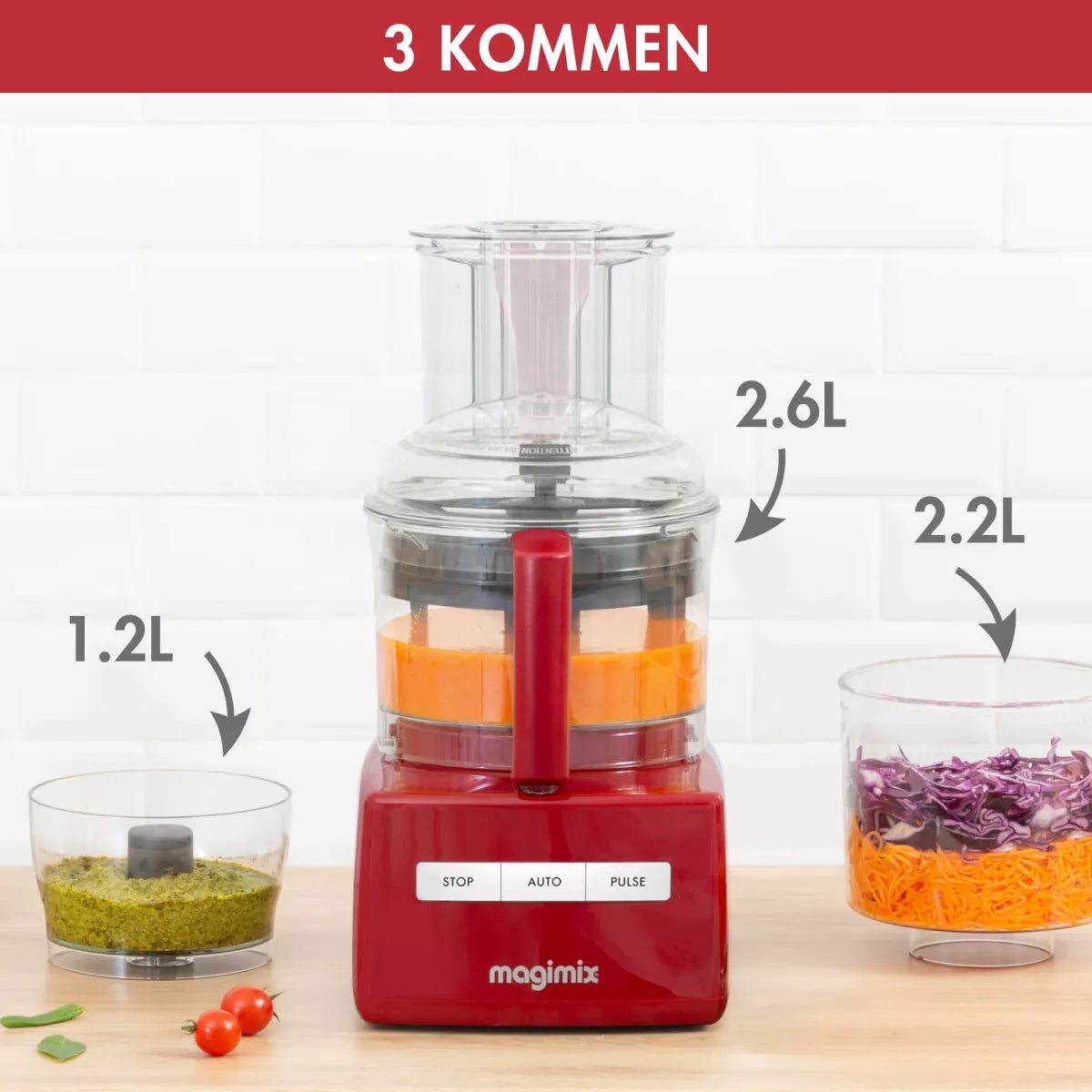 Magimix 3200XL Foodprocessor Rood
