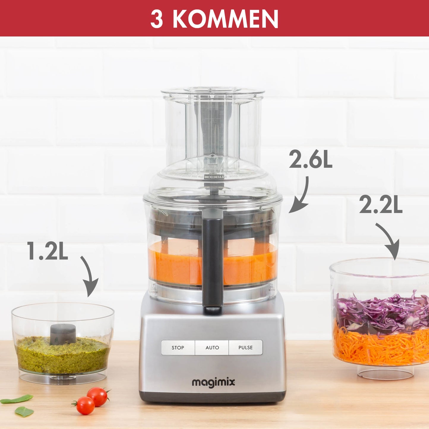 3200XL Foodprocessor Mat Chroom