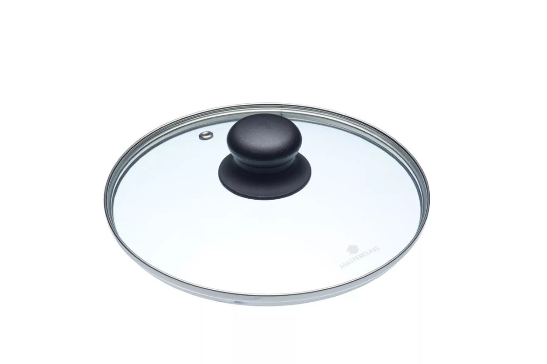 Masterclass Glazen Deksel met Zwarte Knop 20 cm