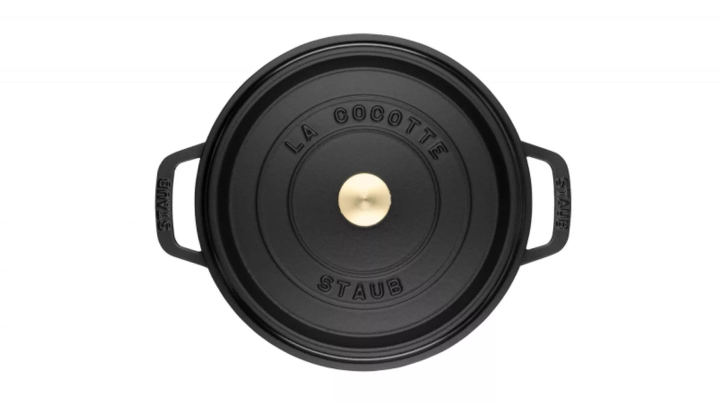 Staub Ronde Braadpan Zwart 30 cm