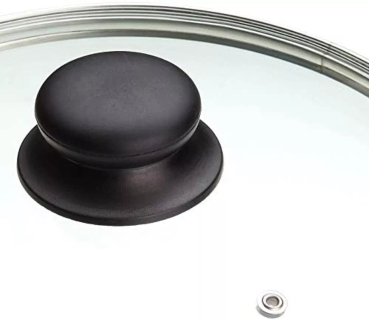Masterclass Glazen Deksel met Zwarte Knop 24 cm